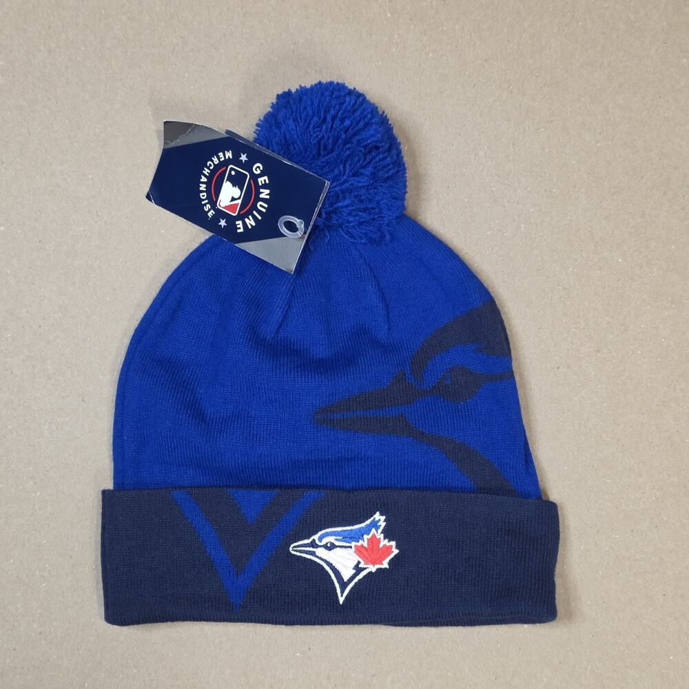 MLB Fanatics TORONTO BLUE JAYS WINTER KNIT CUFFED POM BEANIE NWT